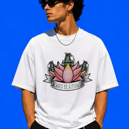 Always Be A Flower Positivity Quote Aesthetic Minimalist Graphic Tee