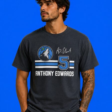 Anthony Edwards #5 Minnesota Timberwolves 2026 Playoffs Shirt