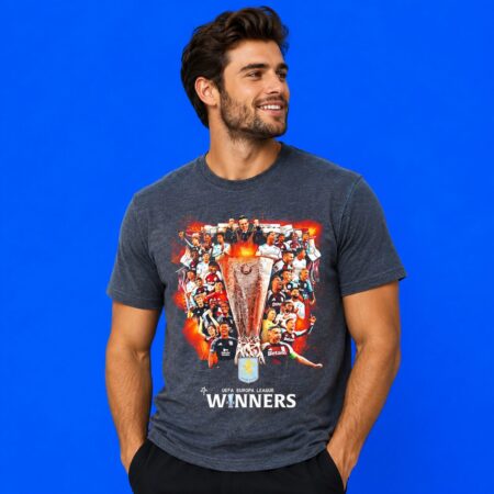 Aston Villa FC 2026 Europa League Winners Trophy Tee