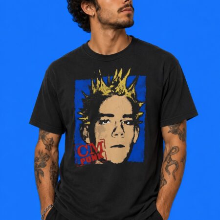 CM Punk WWE "Big Head" Vintage Style Wrestling Tee