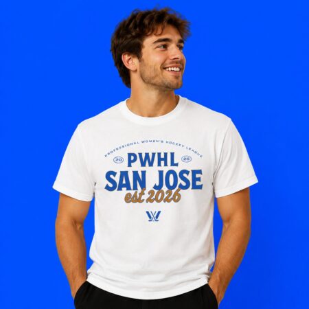 PWHL San Jose Stadium Essentials Est 2026 Hockey Tee