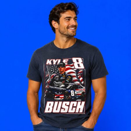 RIP Rowdy Kyle Busch 1985-2026 American Flag Racing Tee