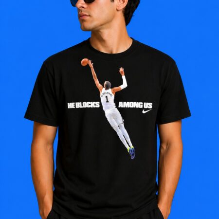 Victor Wembanyama "He Blocks Among Us" 2026 NBA DPOY Spurs Shirt