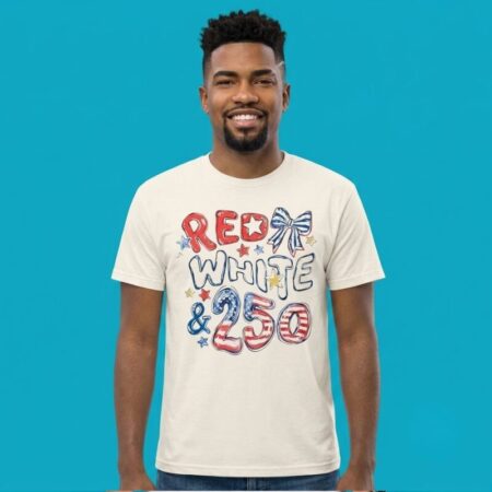 4th July Red White And 250 Year Graphic