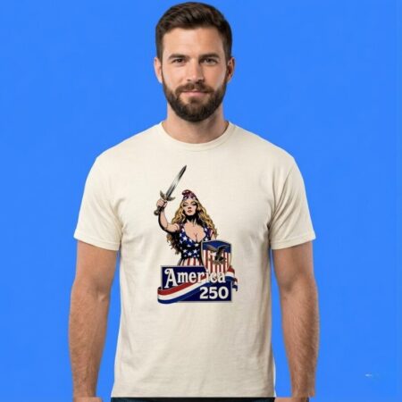 America 250 Patriotic Hero Shirt Historic USA Anniversary Graphic Tee