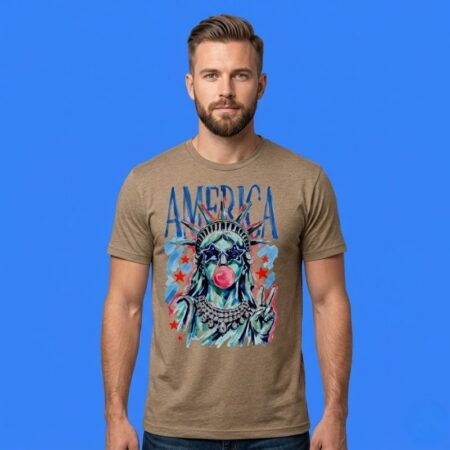 America Bubble Gum Lady Funny Shirt