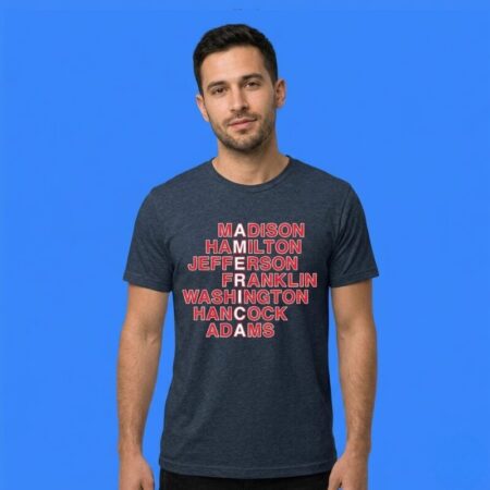 America Founding Fathers Acrostic History Fan Shirt