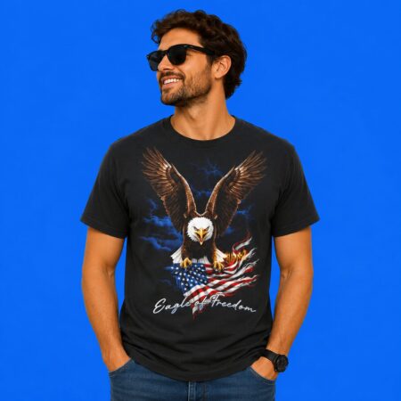 American Eagle Of Freedom Fire Patriotic Shirt