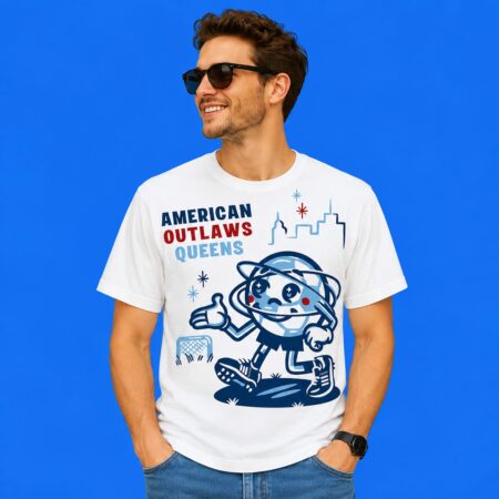 American Outlaws Queens Soccer Cartoon Shirt