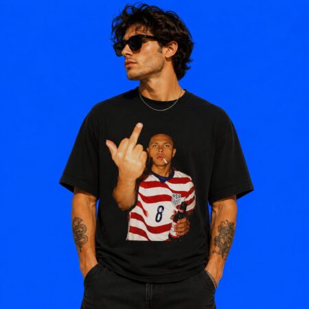 American Soccer Middle Finger Gesture Shirt