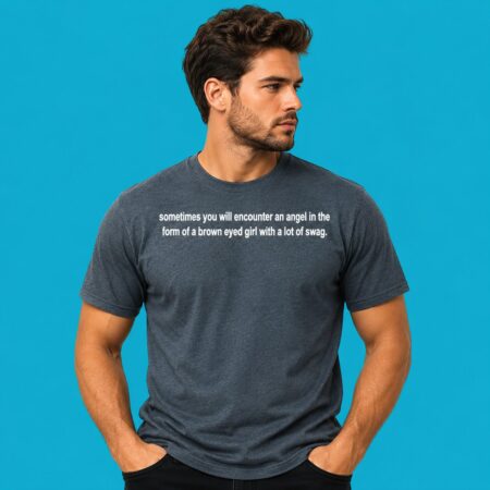 Angel Brown Eyed Girl With Swag Graphic Shirt