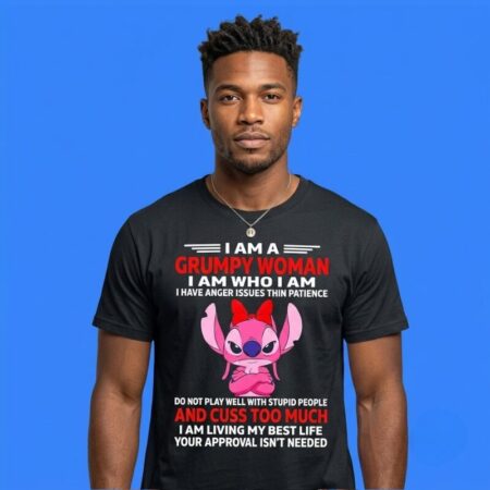 Angel I Am A Grumpy Woman Anger Issues Shirt