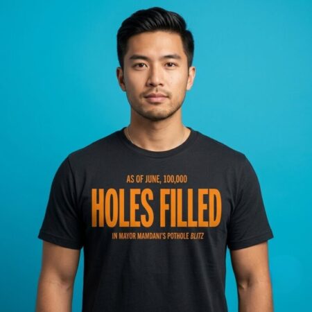 As Of June 100000 Holes Filled Mayor Mamdani Blitz Shirt