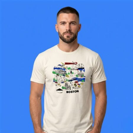 Beantown Boston City Map Massachusetts Souvenir Shirt