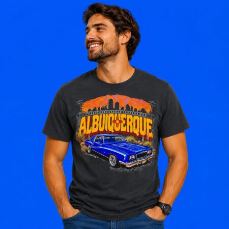 Blue Chevrolet Monte Carlo Lowrider Albuquerque Shirt