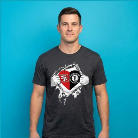 Brooklyn Nets SF 49ers Scratch Logo Tee