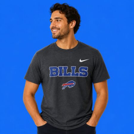 Buffalo Bills Skeleton Blue Collar Proud Mechanic 2-Sided T-Shirt