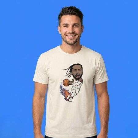 Burner Jalen Brunson Flame Cartoon Shirt Fire NYC Point Guard Apparel