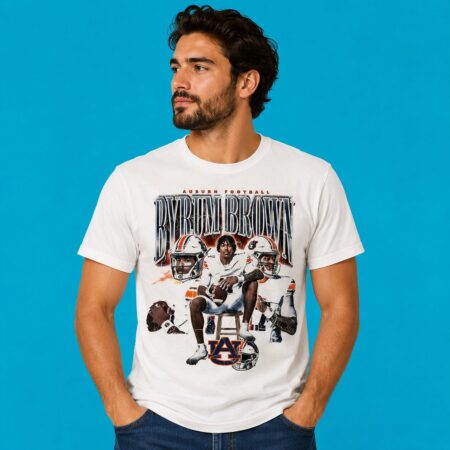 Byrum Brown Auburn Tigers Football Collage Shirt