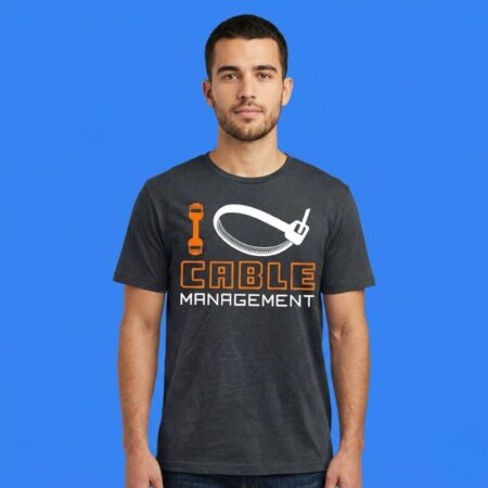 Cable Management IT Tech Humor Shirt