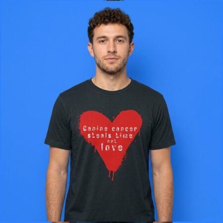 Canine Cancer Steals Time Not Love Awareness Graphic Shirt