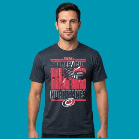 Carolina Hurricanes 2026 Stanley Cup Champions Heather Charcoal Shirt