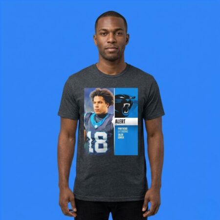 Carolina Panthers Extending WR Jalen Coker Fan Graphic Tee