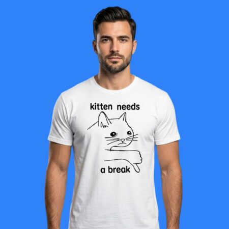 Cat Crumb Kitten Need A Break Thumbs Down Shirt
