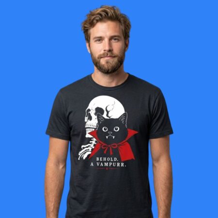 Cat Vampires And Skull Behold A Vampurr Shirt