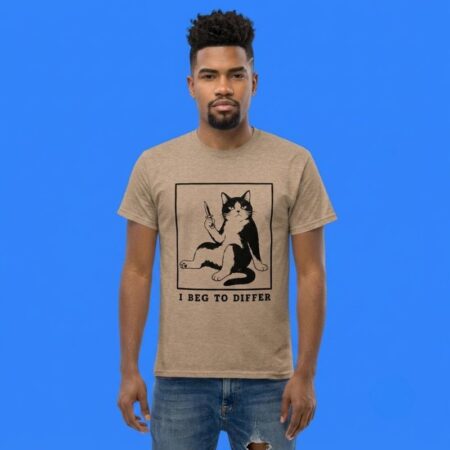 Cat and Knife I Beg To Differ T-Shirt