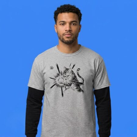 Cat x Goku Dragon Ball Kamehameha Funny Shirt