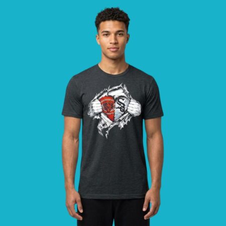 Chicago Bears And Chicago White Sox Heart Scratch Shirt