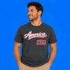 Chicago Cubs America Script 250th Anniversary Shirt Historic Baseball Tee
