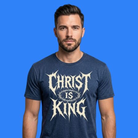 Christ Is King Metal Typography Shirt
