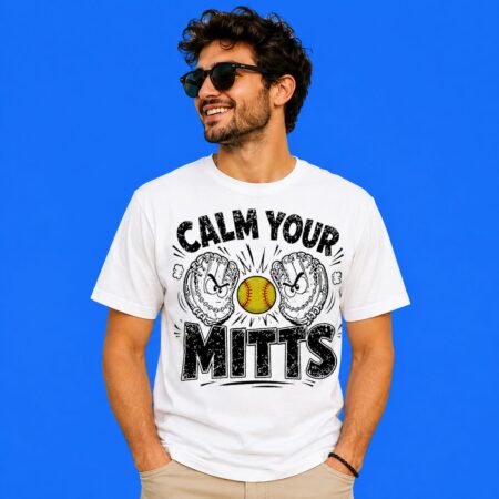 Clam Your Mitts Baseball Cartoon Shirt