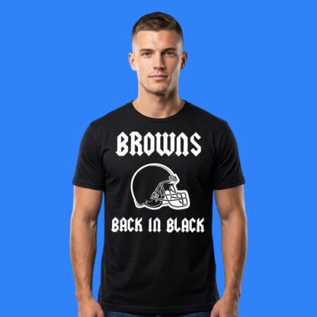 Cleveland Browns Back In Black Rugby Logo Shirt