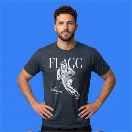 Cooper Flagg Dallas Mavericks Basketball Mono Signature Tee