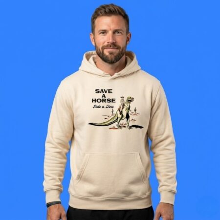 Cowboy Tyrannosaurus Rex Save A Horse Ride A Dino Hoodie