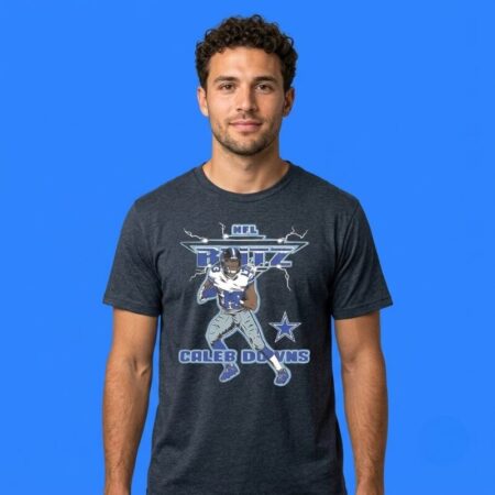 Dallas Cowboys Caleb Downs NFL Blitz Lightning T-Shirt