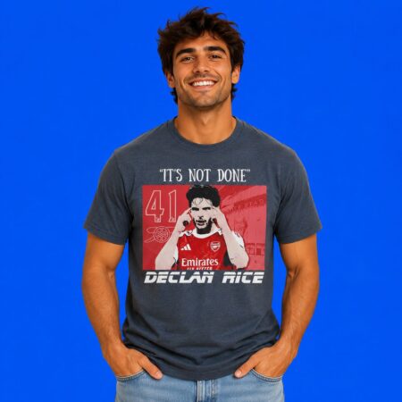 Declan Rice It's Not Done Football Graphic Fan Apparel