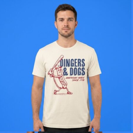 Dingers And Dogs American Made Since 1776 Patriotic Graphic Tee