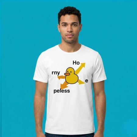 Duck Ho Rny Peless In Distress Funny Cartoon Shirt