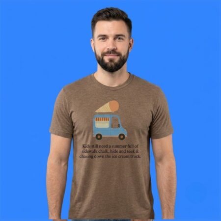 Duck Ice Cream Truck Kids Need Summer Sidewalk Chalk Tee