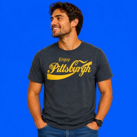Enjoy Pittsburgh Coca-Cola Parody Logo Shirt
