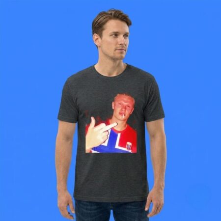Erling Haaland Norway National Middle Finger Icon Tee
