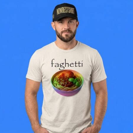 Faghetti Gay Shirt LGBTQ+ Pride Rainbow Graphic Sweatshirt & Apparel