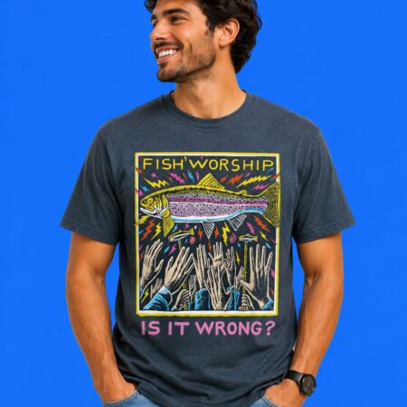 Fish Worship Is It Wrong Art Graphic Shirt