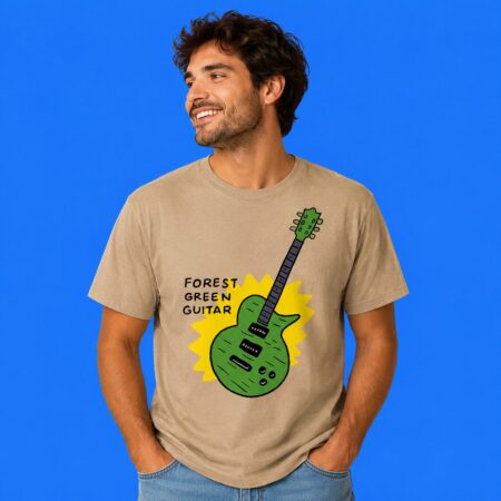 Forest Green Guitar Musical Graphic Shirt