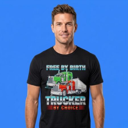 Free by birth trucker by choice shirt vintage