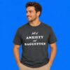 Full Of Anxiety And Baguettes Shirt Relatable French Foodie Humor Tee